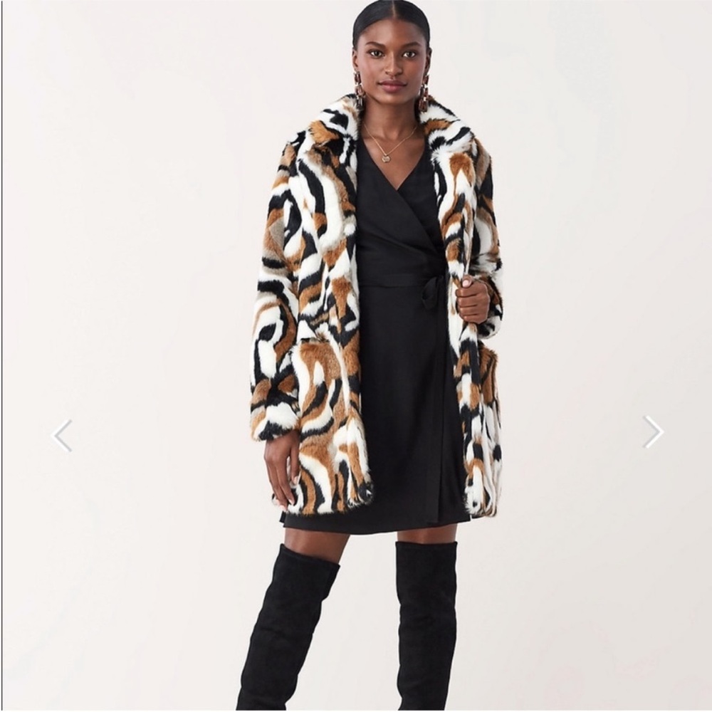 DVF x Apparis Faux Fur Coat